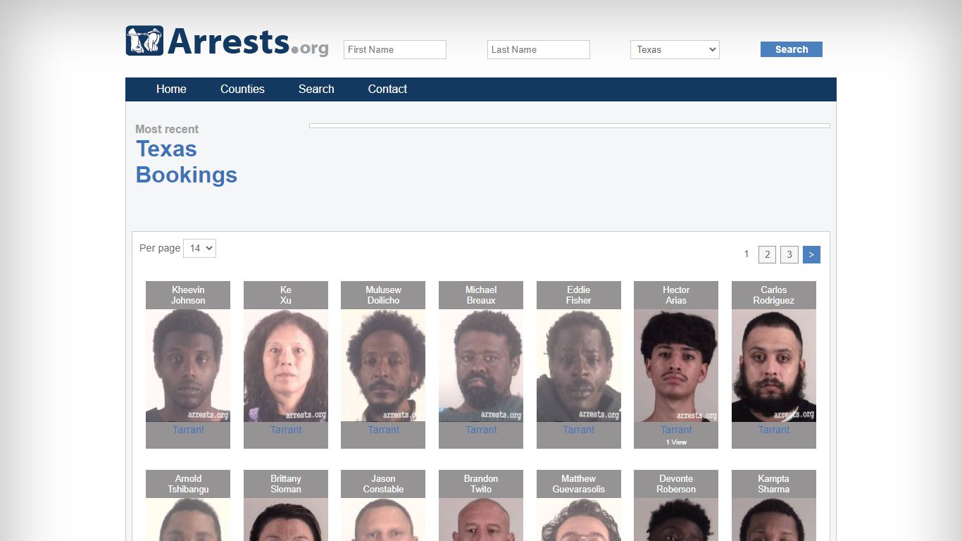 Texas Arrests and Inmate Search